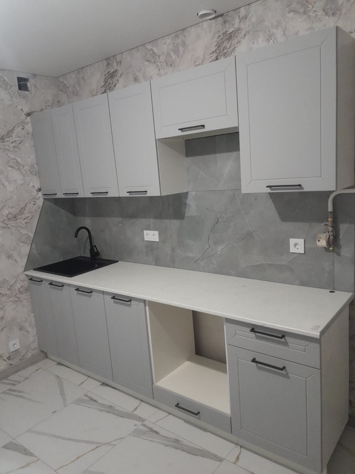 Кухня модульная Nova цвет серый лед